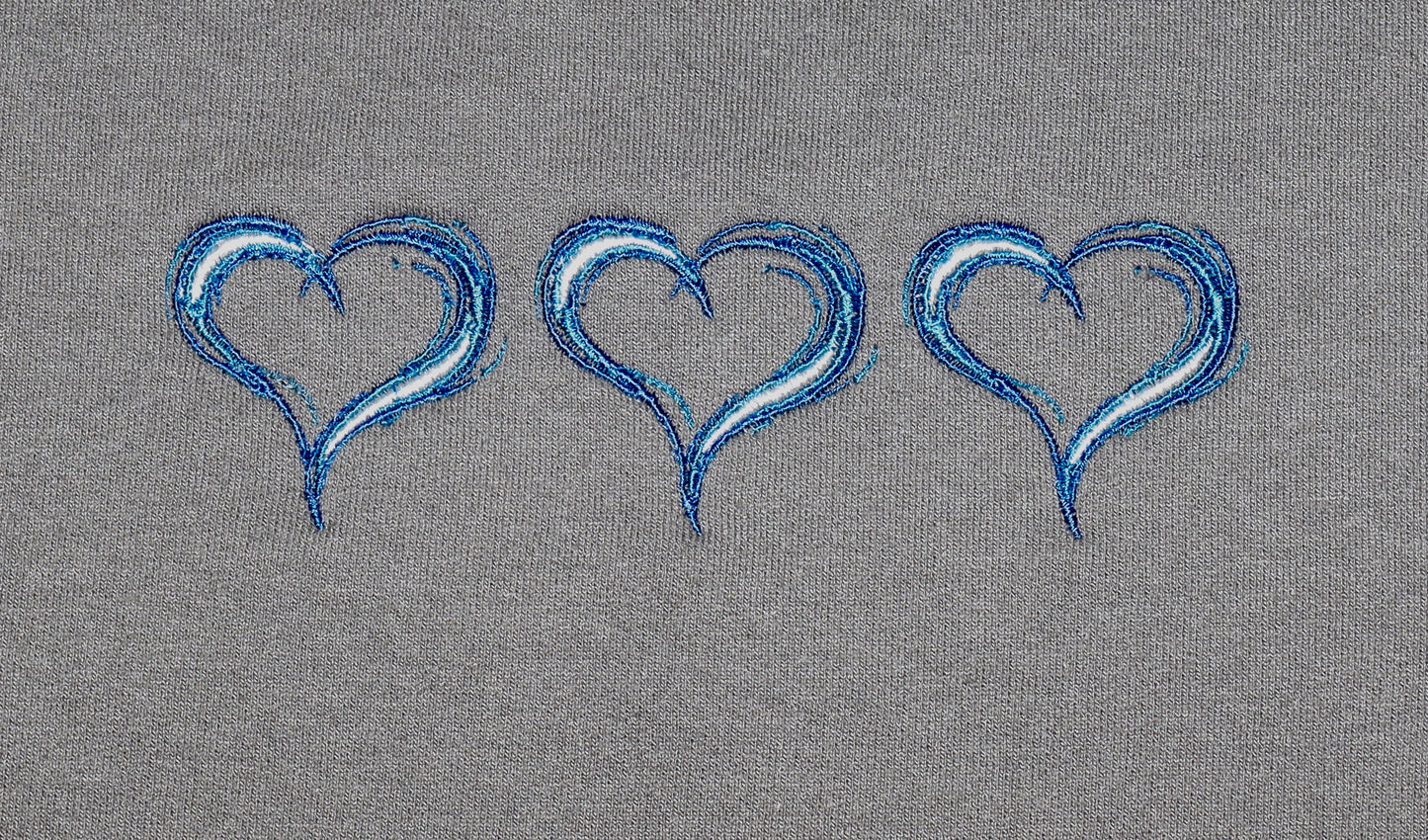 Blue and White Design Hearts